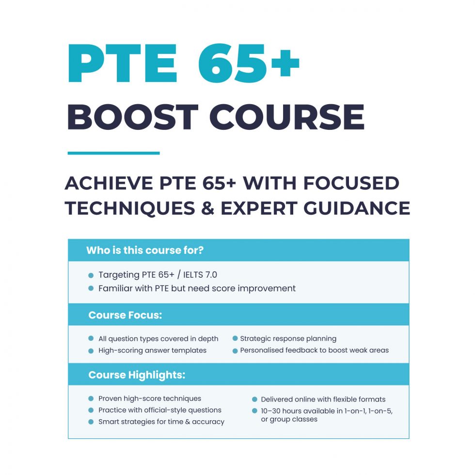 PTE 65+ Boost Course
